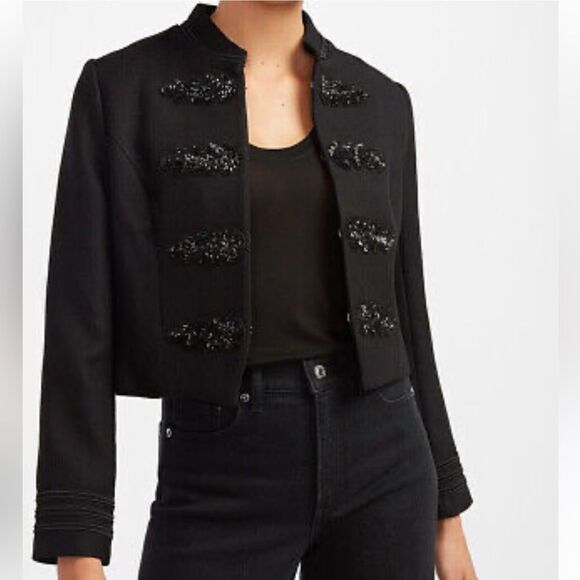 Express Jackets & Blazers - Express Sequin Embellished Military Style Jacket NWT